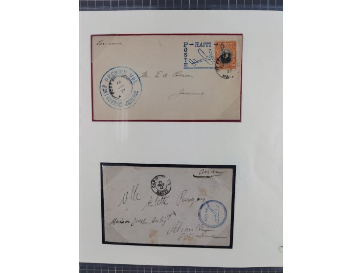 1925/54, reichhaltige Sammlung “Haiti Flugpost” von 89 Belegen, inklusive Zeppelin und Dox, viele bessere Stücke, dabei u.a. 