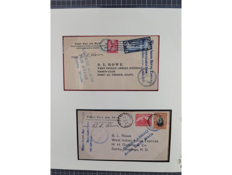 1925/54, reichhaltige Sammlung “Haiti Flugpost” von 89 Belegen, inklusive Zeppelin und Dox, viele bessere Stücke, dabei u.a. 