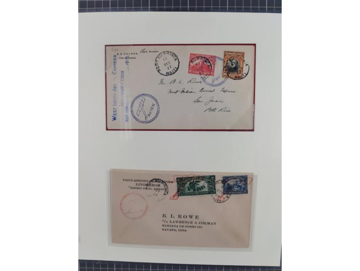 1925/54, reichhaltige Sammlung “Haiti Flugpost” von 89 Belegen, inklusive Zeppelin und Dox, viele bessere Stücke, dabei u.a. 
