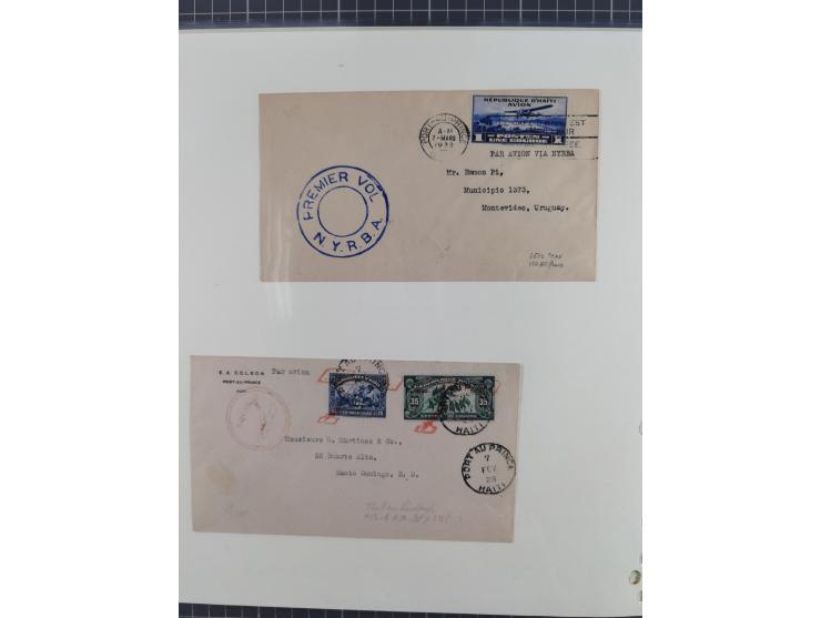 1925/54, reichhaltige Sammlung “Haiti Flugpost” von 89 Belegen, inklusive Zeppelin und Dox, viele bessere Stücke, dabei u.a. 