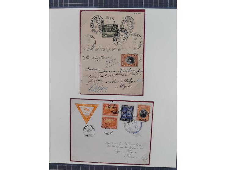 1925/54, reichhaltige Sammlung “Haiti Flugpost” von 89 Belegen, inklusive Zeppelin und Dox, viele bessere Stücke, dabei u.a. 