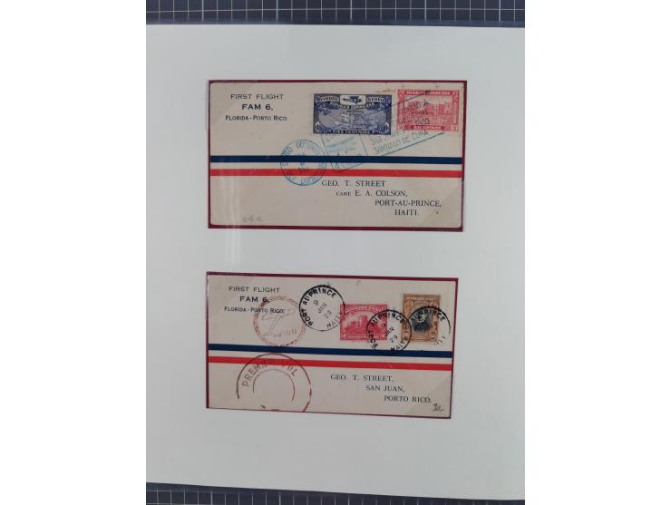 1925/54, reichhaltige Sammlung “Haiti Flugpost” von 89 Belegen, inklusive Zeppelin und Dox, viele bessere Stücke, dabei u.a. 