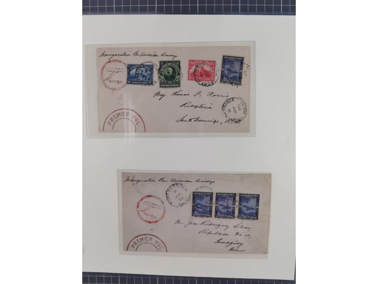 1925/54, reichhaltige Sammlung “Haiti Flugpost” von 89 Belegen, inklusive Zeppelin und Dox, viele bessere Stücke, dabei u.a. 