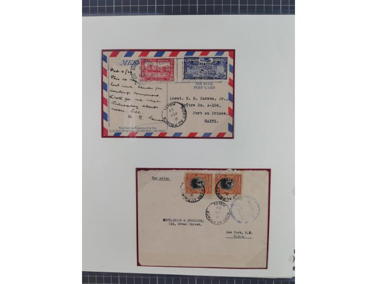 1925/54, reichhaltige Sammlung “Haiti Flugpost” von 89 Belegen, inklusive Zeppelin und Dox, viele bessere Stücke, dabei u.a. 