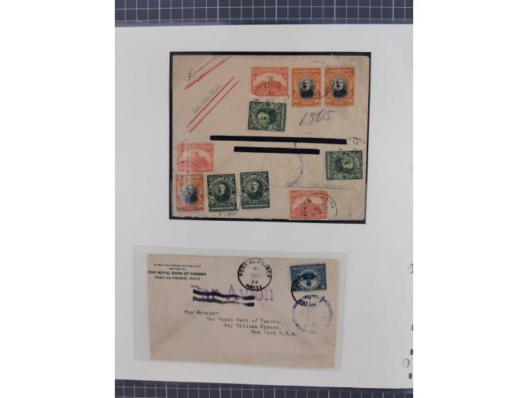 1925/54, reichhaltige Sammlung “Haiti Flugpost” von 89 Belegen, inklusive Zeppelin und Dox, viele bessere Stücke, dabei u.a. 