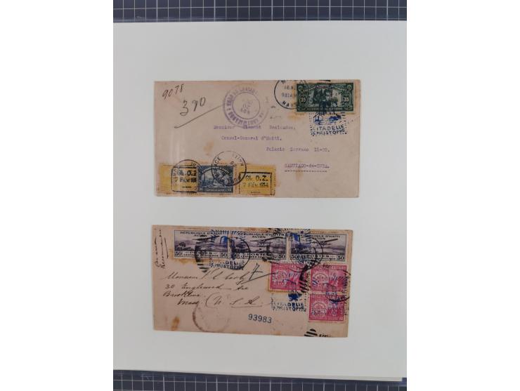 1925/54, reichhaltige Sammlung “Haiti Flugpost” von 89 Belegen, inklusive Zeppelin und Dox, viele bessere Stücke, dabei u.a. 