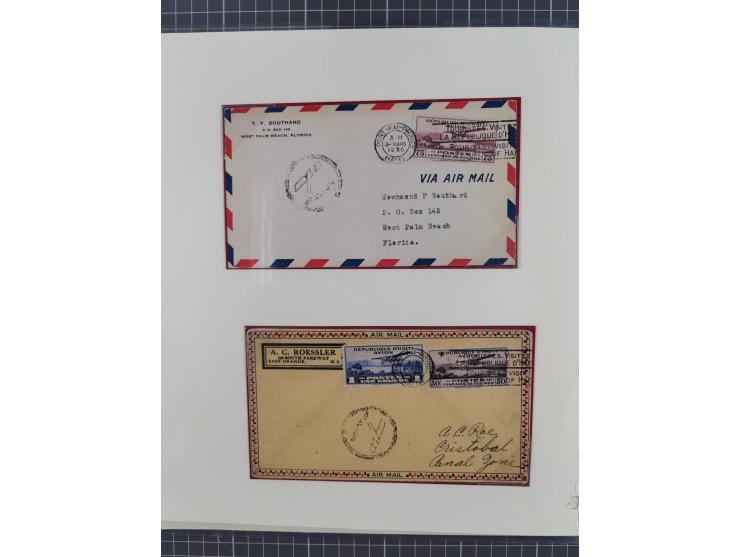 1925/54, reichhaltige Sammlung “Haiti Flugpost” von 89 Belegen, inklusive Zeppelin und Dox, viele bessere Stücke, dabei u.a. 