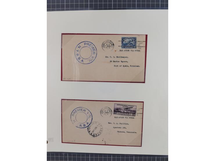 1925/54, reichhaltige Sammlung “Haiti Flugpost” von 89 Belegen, inklusive Zeppelin und Dox, viele bessere Stücke, dabei u.a. 