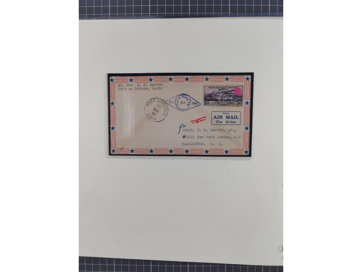 1925/54, reichhaltige Sammlung “Haiti Flugpost” von 89 Belegen, inklusive Zeppelin und Dox, viele bessere Stücke, dabei u.a. 