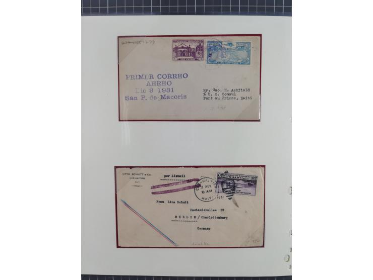 1925/54, reichhaltige Sammlung “Haiti Flugpost” von 89 Belegen, inklusive Zeppelin und Dox, viele bessere Stücke, dabei u.a. 