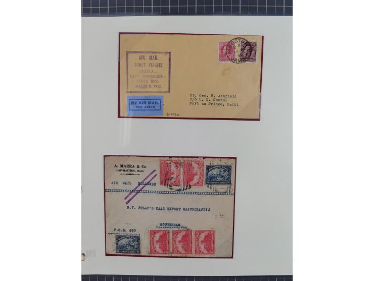 1925/54, reichhaltige Sammlung “Haiti Flugpost” von 89 Belegen, inklusive Zeppelin und Dox, viele bessere Stücke, dabei u.a. 