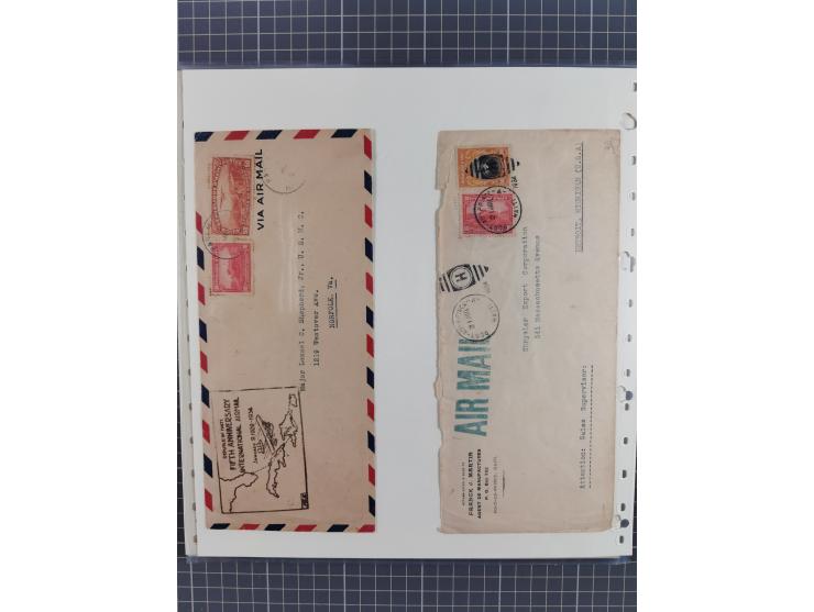 1925/54, reichhaltige Sammlung “Haiti Flugpost” von 89 Belegen, inklusive Zeppelin und Dox, viele bessere Stücke, dabei u.a. 