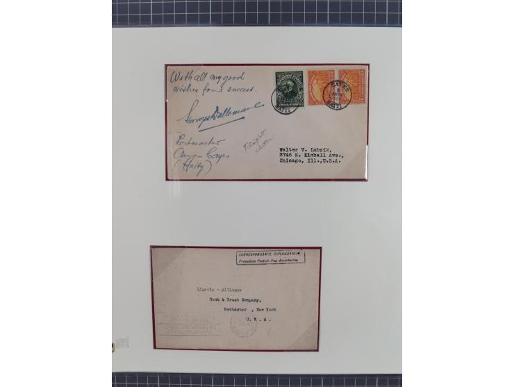 1925/54, reichhaltige Sammlung “Haiti Flugpost” von 89 Belegen, inklusive Zeppelin und Dox, viele bessere Stücke, dabei u.a. 