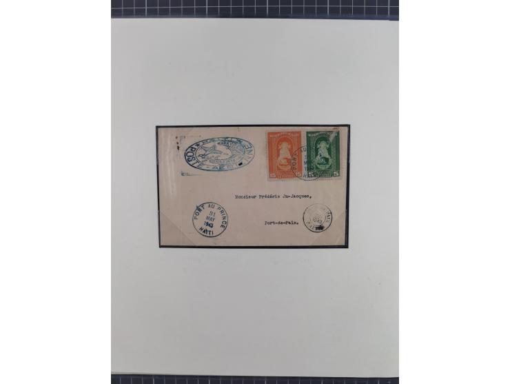 1925/54, reichhaltige Sammlung “Haiti Flugpost” von 89 Belegen, inklusive Zeppelin und Dox, viele bessere Stücke, dabei u.a. 