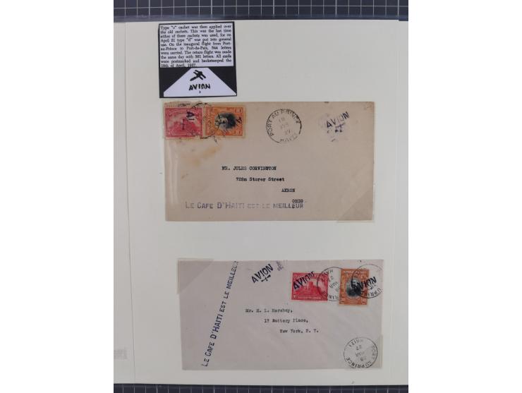 1925/54, reichhaltige Sammlung “Haiti Flugpost” von 89 Belegen, inklusive Zeppelin und Dox, viele bessere Stücke, dabei u.a. 