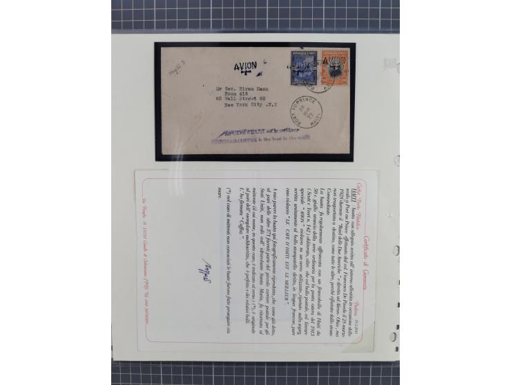 1925/54, reichhaltige Sammlung “Haiti Flugpost” von 89 Belegen, inklusive Zeppelin und Dox, viele bessere Stücke, dabei u.a. 