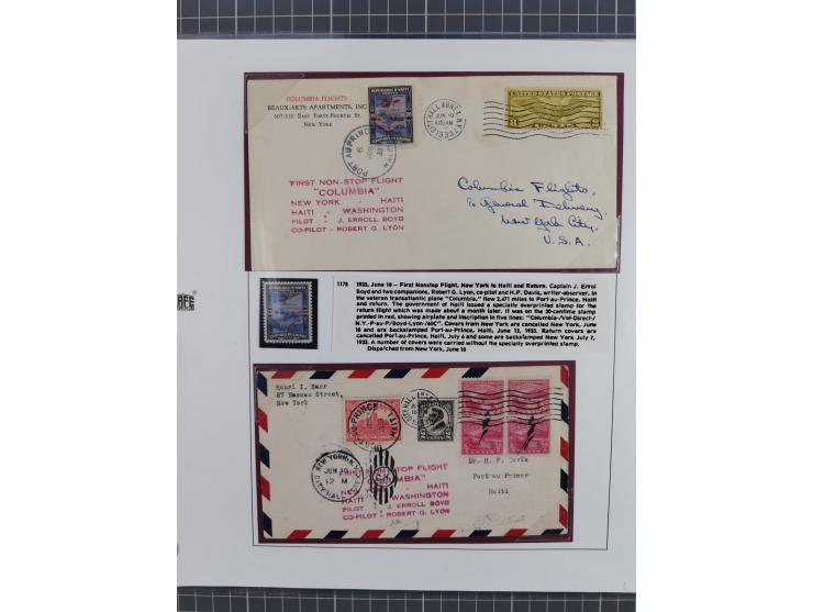 1925/54, reichhaltige Sammlung “Haiti Flugpost” von 89 Belegen, inklusive Zeppelin und Dox, viele bessere Stücke, dabei u.a. 