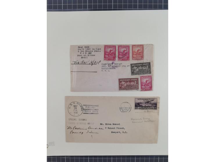 1925/54, reichhaltige Sammlung “Haiti Flugpost” von 89 Belegen, inklusive Zeppelin und Dox, viele bessere Stücke, dabei u.a. 