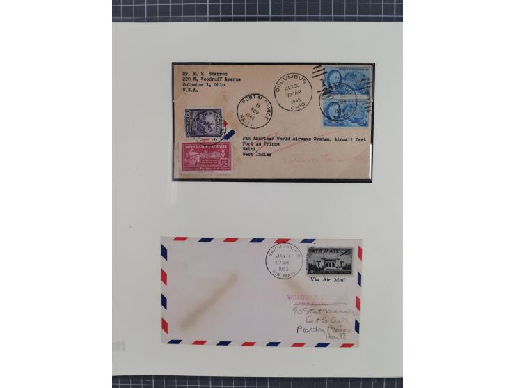 1925/54, reichhaltige Sammlung “Haiti Flugpost” von 89 Belegen, inklusive Zeppelin und Dox, viele bessere Stücke, dabei u.a. 