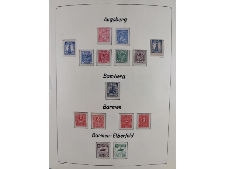 1879/90 (ca.), meist ungebrauchte und gestempelte Sammlung ab Altona bis Wittenberg, dabei einige bessere und interessante Au