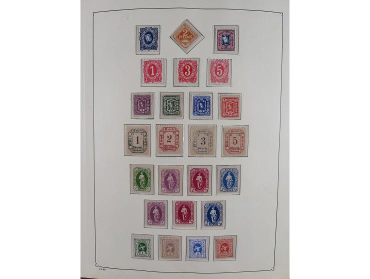 1879/90 (ca.), meist ungebrauchte und gestempelte Sammlung ab Altona bis Wittenberg, dabei einige bessere und interessante Au