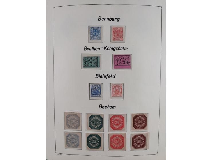 1879/90 (ca.), meist ungebrauchte und gestempelte Sammlung ab Altona bis Wittenberg, dabei einige bessere und interessante Au