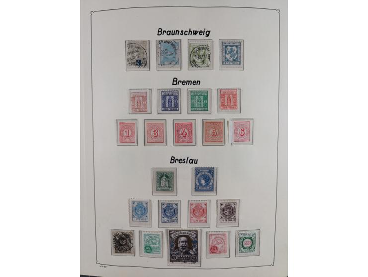1879/90 (ca.), meist ungebrauchte und gestempelte Sammlung ab Altona bis Wittenberg, dabei einige bessere und interessante Au