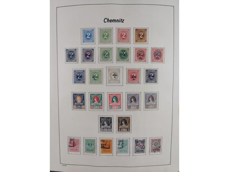 1879/90 (ca.), meist ungebrauchte und gestempelte Sammlung ab Altona bis Wittenberg, dabei einige bessere und interessante Au