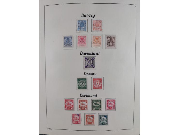 1879/90 (ca.), meist ungebrauchte und gestempelte Sammlung ab Altona bis Wittenberg, dabei einige bessere und interessante Au