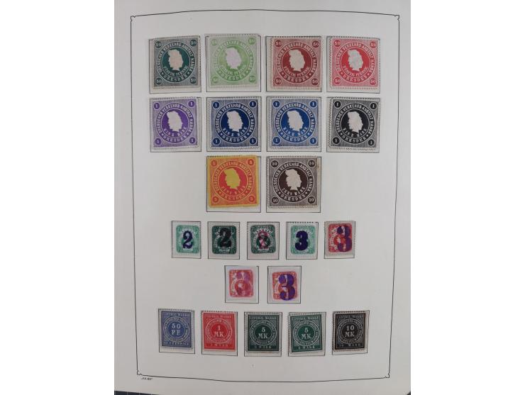 1879/90 (ca.), meist ungebrauchte und gestempelte Sammlung ab Altona bis Wittenberg, dabei einige bessere und interessante Au