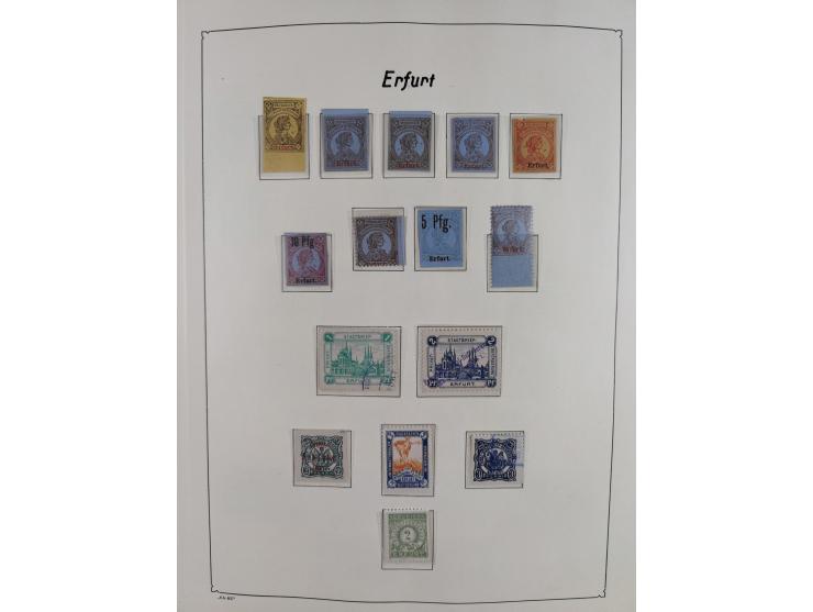 1879/90 (ca.), meist ungebrauchte und gestempelte Sammlung ab Altona bis Wittenberg, dabei einige bessere und interessante Au