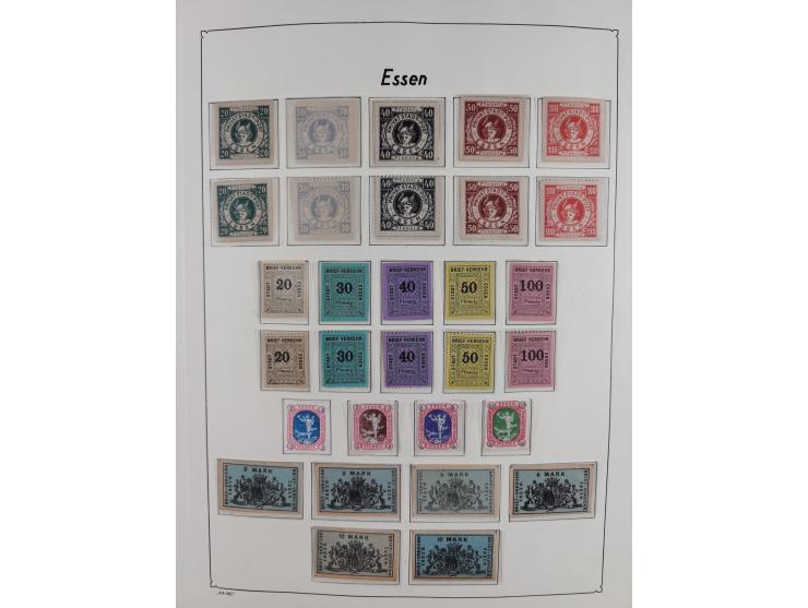 1879/90 (ca.), meist ungebrauchte und gestempelte Sammlung ab Altona bis Wittenberg, dabei einige bessere und interessante Au