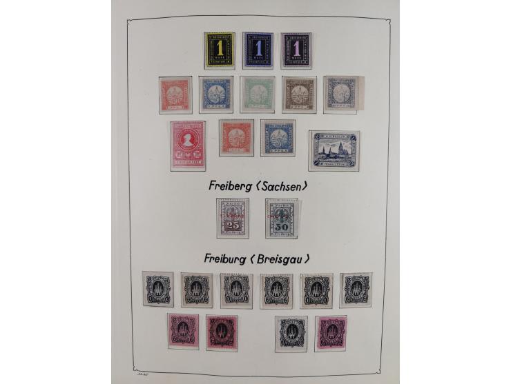 1879/90 (ca.), meist ungebrauchte und gestempelte Sammlung ab Altona bis Wittenberg, dabei einige bessere und interessante Au