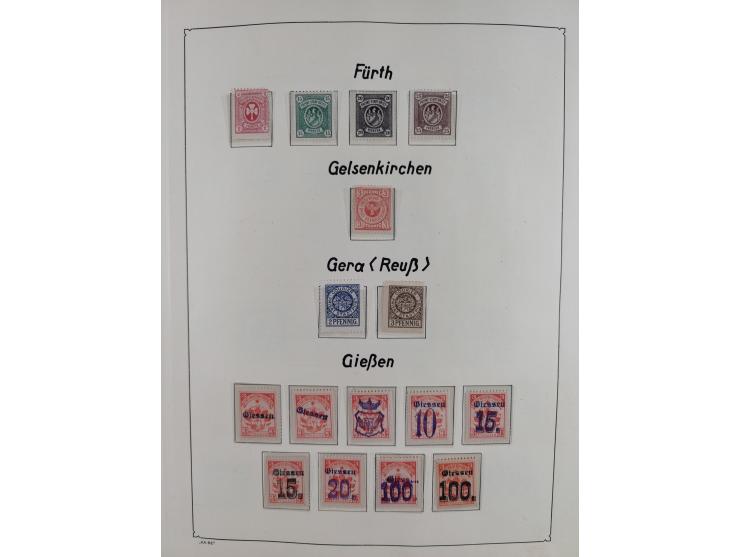 1879/90 (ca.), meist ungebrauchte und gestempelte Sammlung ab Altona bis Wittenberg, dabei einige bessere und interessante Au