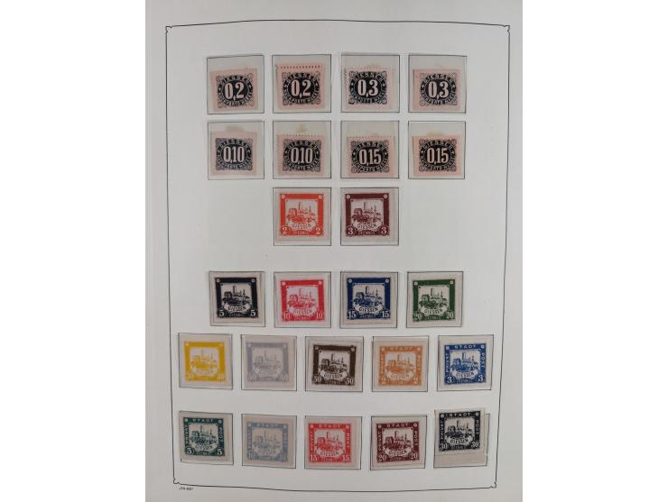 1879/90 (ca.), meist ungebrauchte und gestempelte Sammlung ab Altona bis Wittenberg, dabei einige bessere und interessante Au