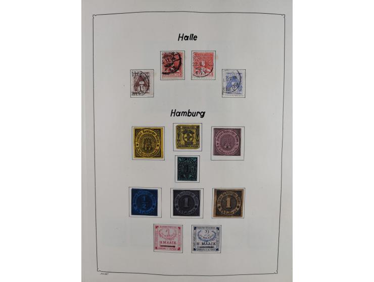1879/90 (ca.), meist ungebrauchte und gestempelte Sammlung ab Altona bis Wittenberg, dabei einige bessere und interessante Au
