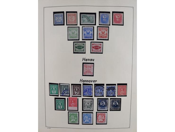 1879/90 (ca.), meist ungebrauchte und gestempelte Sammlung ab Altona bis Wittenberg, dabei einige bessere und interessante Au