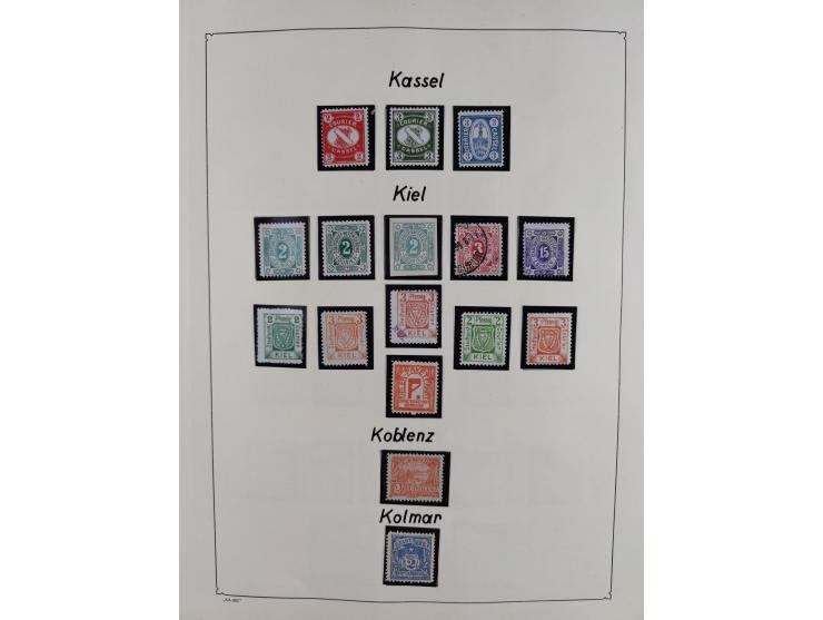 1879/90 (ca.), meist ungebrauchte und gestempelte Sammlung ab Altona bis Wittenberg, dabei einige bessere und interessante Au