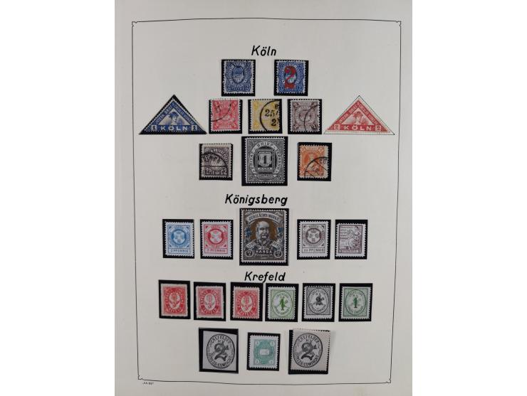 1879/90 (ca.), meist ungebrauchte und gestempelte Sammlung ab Altona bis Wittenberg, dabei einige bessere und interessante Au