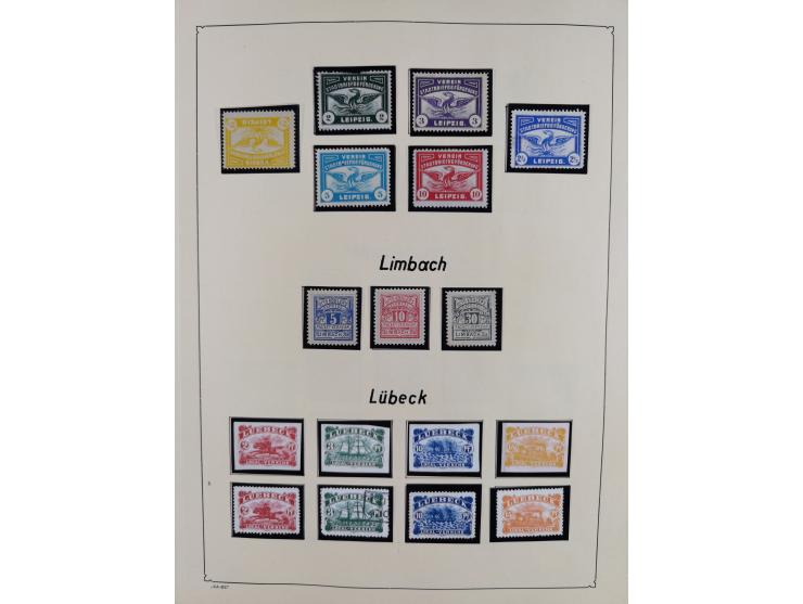 1879/90 (ca.), meist ungebrauchte und gestempelte Sammlung ab Altona bis Wittenberg, dabei einige bessere und interessante Au