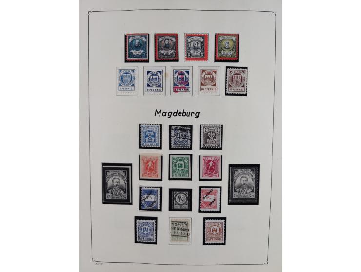 1879/90 (ca.), meist ungebrauchte und gestempelte Sammlung ab Altona bis Wittenberg, dabei einige bessere und interessante Au