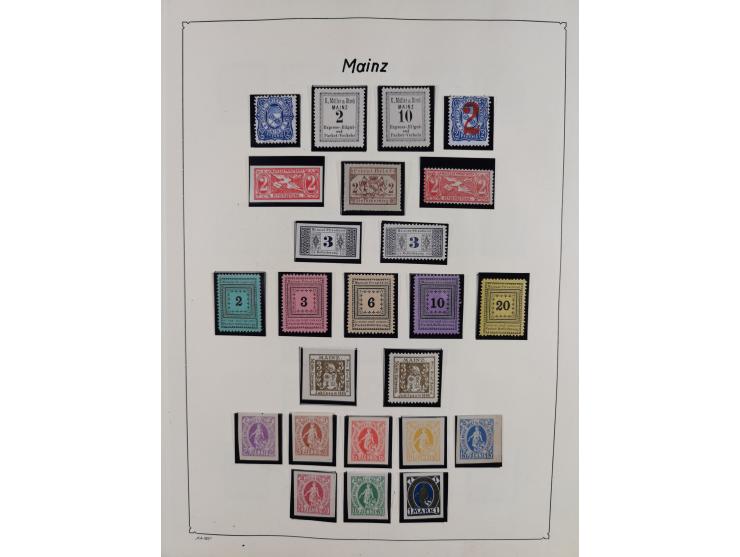 1879/90 (ca.), meist ungebrauchte und gestempelte Sammlung ab Altona bis Wittenberg, dabei einige bessere und interessante Au