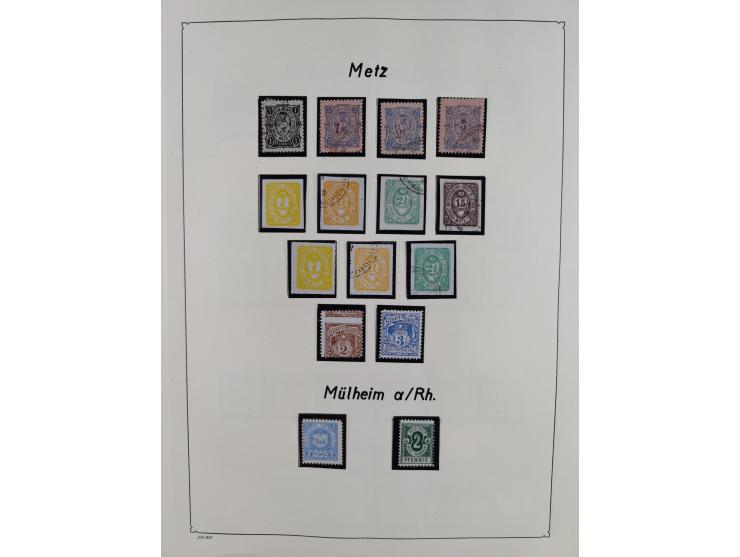 1879/90 (ca.), meist ungebrauchte und gestempelte Sammlung ab Altona bis Wittenberg, dabei einige bessere und interessante Au