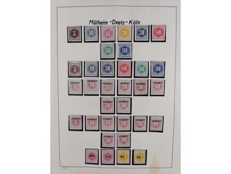 1879/90 (ca.), meist ungebrauchte und gestempelte Sammlung ab Altona bis Wittenberg, dabei einige bessere und interessante Au