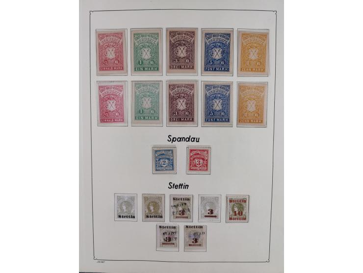 1879/90 (ca.), meist ungebrauchte und gestempelte Sammlung ab Altona bis Wittenberg, dabei einige bessere und interessante Au