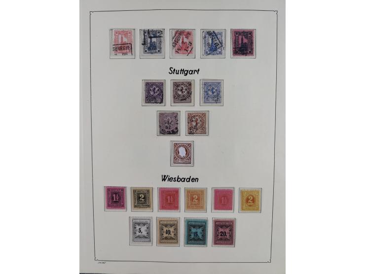 1879/90 (ca.), meist ungebrauchte und gestempelte Sammlung ab Altona bis Wittenberg, dabei einige bessere und interessante Au