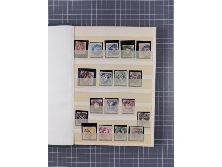 1853-1910, Collection unused and used from Mi.1-4, in typically varied, overall clean condition, very concentrated in a small