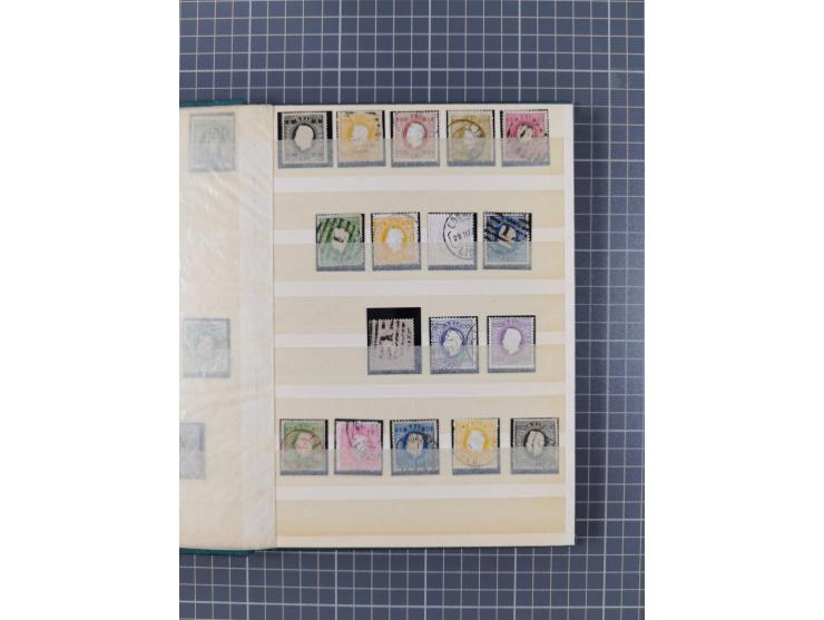 1853-1910, Collection unused and used from Mi.1-4, in typically varied, overall clean condition, very concentrated in a small