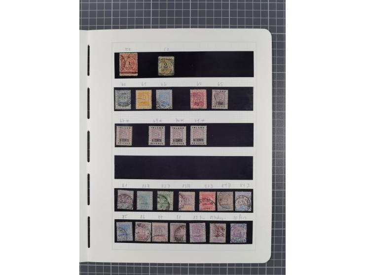 1862/1960, Collection on album leaves including early issues cancelled with different ms. and ´A03´ obliterators, few revenue