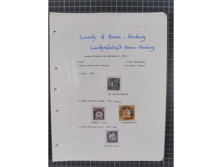 1849/75, interessante Stempel-Sammlung mit Schwerpunkt bei den Einkreisstempeln auf losen Marken und schönen Briefstücken, da